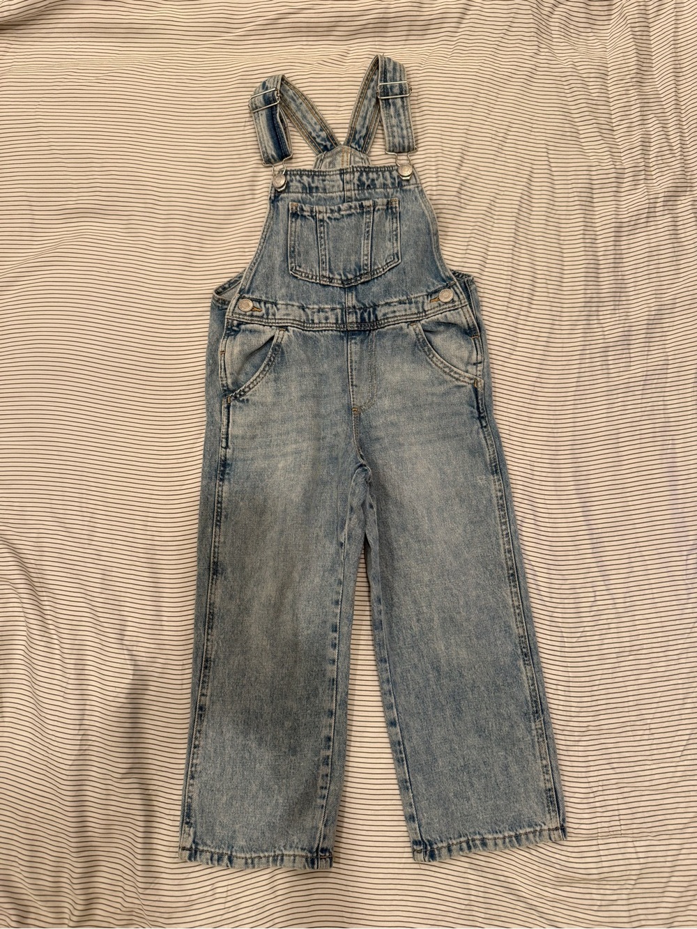 H&M Light Wash Denim Kids Overalls in Blue